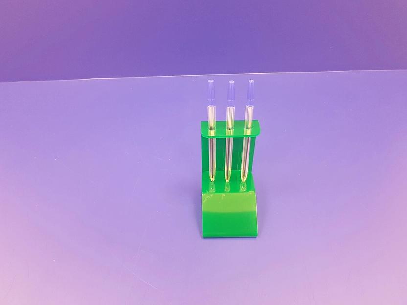 Подставка для ручек карандашей кистей 3 секции.(вертикальное размещение, место для логотипа, зеленая) фото 3