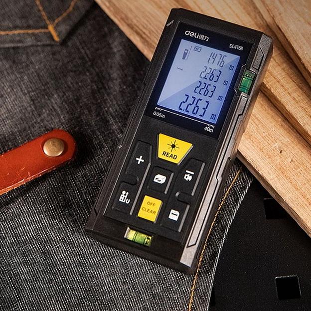 Измерительный и разметочный инструмент Deli Лазерный дальномер Deli DL4168 Диапазон измерения 0,05;40м, точность измерения ±3мм фото 6