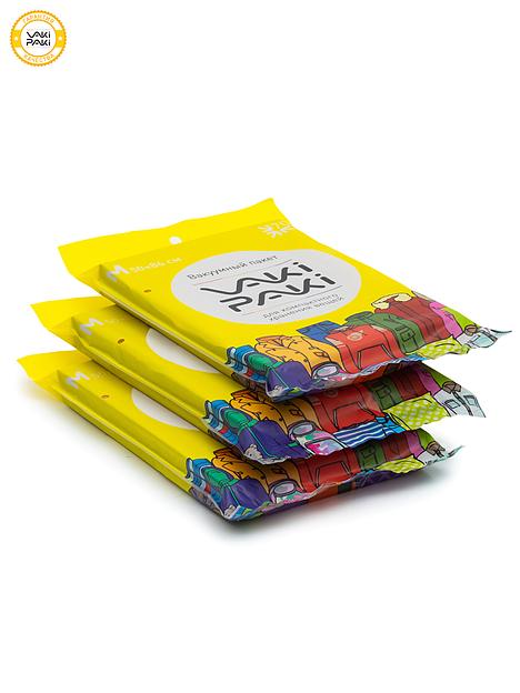 Вакуумные пакеты с клапаном для хранения и транспортировки вещей VAKIPAKI размера M 50X86 см. фото 2