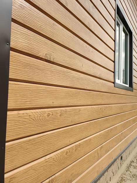 Металлический сайдинг «Евробрус с тиснением» цвет Printech LOG 3D фото 2