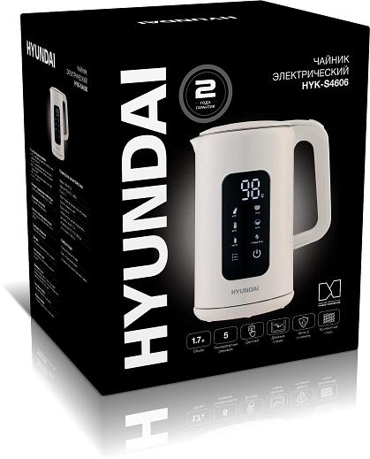 Чайник электрический Hyundai HYK-S4606 1.7л. 2200Вт кремовый корпус: металл фото 3