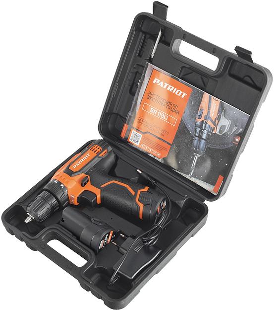 Дрель-шуруповерт Patriot BR 119Li аккум. патрон:быстрозажимной (кейс в комплекте) (180301119) фото 9
