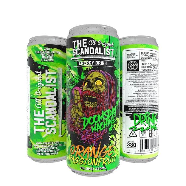Напиток безалкогольный тонизирующий (энергетический) газированный The Scandalist «Doomsday Machine» со вкусом апельсина и маракуйи фото 1