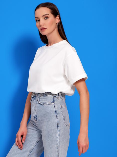 Футболка женская белая базовая фото 9