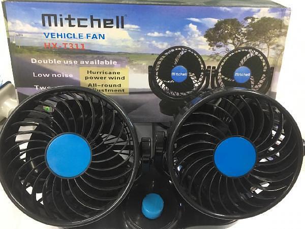 Вентилятор двойной с подставкой «Т303» \12V ОПТ фото 1