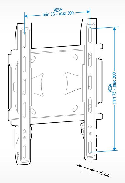 Кронштейн для телевизора Holder LCDS-5045 металлик 19"-40" макс.45кг настенный фиксированный фото 2