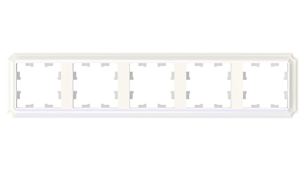 ATLASDESIGN ANTIQUE 5-постовая рамка, универсальная, ЖЕМЧУГ фото 1