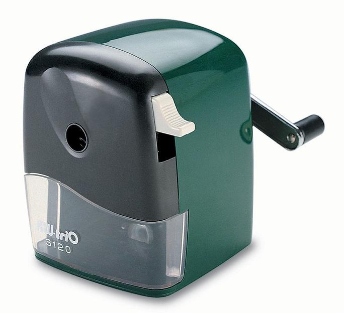 Точилка для карандашей механическая Kw-Trio 312A 1 отверстие пластик ассорти фото 1