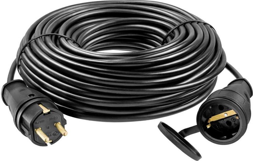 Удлинитель силовой Stayer 55026-30 3x1.5кв.мм 1розет. 30м КГ без катушки черный фото 2