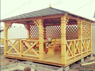Беседка «Август» 4×4 м + Suomi Grill фото 1