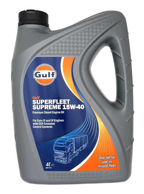 Моторное масло для грузового транспорта Gulf Superfleet Supreme 15W-40 4 л фото 1