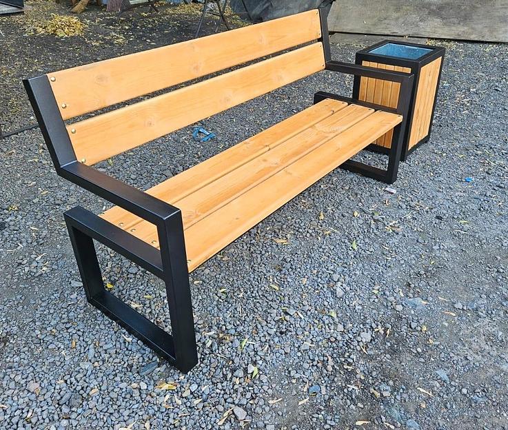 Скамья со спинкой 1500×400 мм, под заказ фото 1