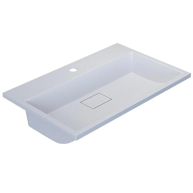 Раковина для ванной полувстраиваемая Uperwood Barsa, 70 см, прямоугольная, белая фото 5