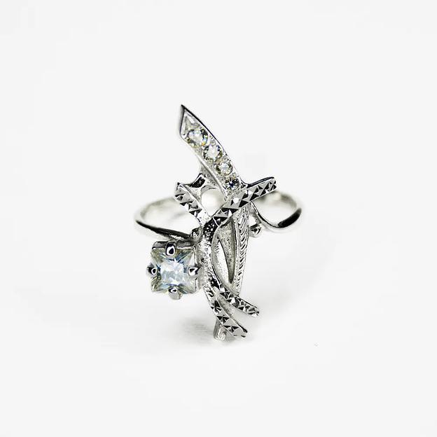 Silver Moon Кольцо серебро 925 родированное с фианитом фото 2