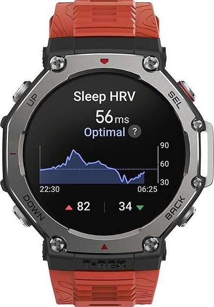 Смарт-часы Amazfit T-Rex 3 A2323 48.5мм 1.5" AMOLED корп.темно-серый рем.красный разм.брасл.:145-210мм (1746757) фото 10