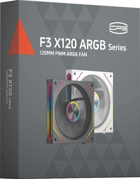 Вентилятор для корпуса PcCooler F3 X120R WH Reverse ARGB 120х120x25 белый 4-pin 28.4дБ (F3 X120R ARGB WH) Ret фото 5