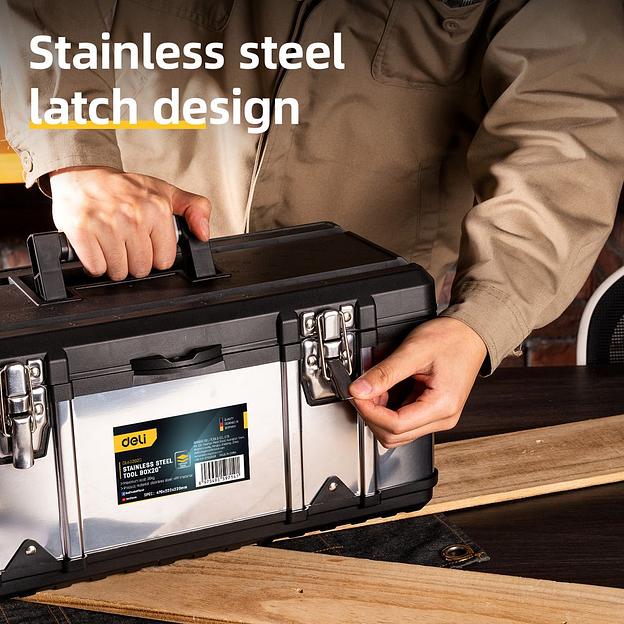 Ящики и сумки для инструментов Deli Ящик для инструментов Deli DL432020 470 х 220 х 220 мм фото 6