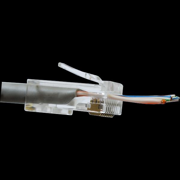 Коннектор RJ45 тип EZ, 8P8C, UTP, Cat.5e, универсальный, покрытие 50 микрон,100 шт. (LAN-EZ45-8P8C/U5E-100) фото 3