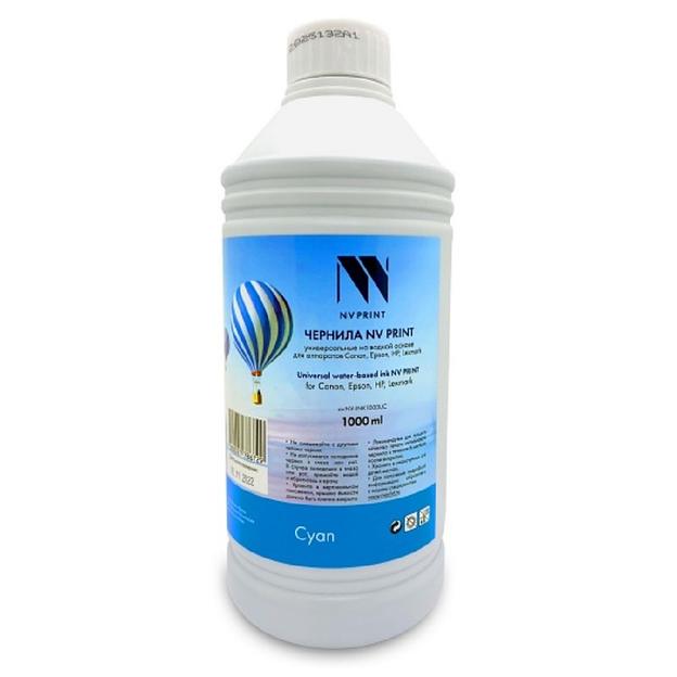 Чернила NV PRINT универсальные на водной основе NV-INK1000UC для аппаратов canon/Epson/НР/Lexmark (1000 ml) Cyan совместимые фото 1