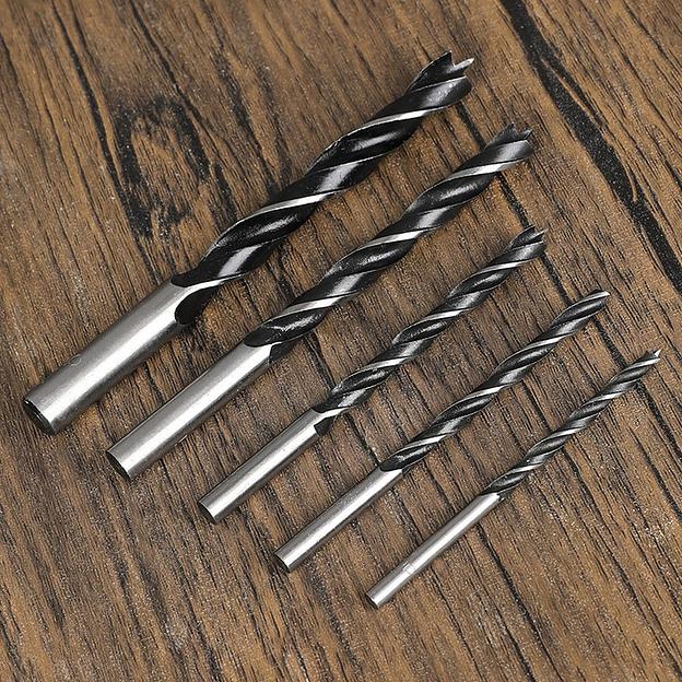 Набор оснастки Deli Набор сверл по дереву 5 шт (4/5/6/8/10 мм) Deli DH-MGZ005-ED1 сталь 45#, пласт.кейс фото 4