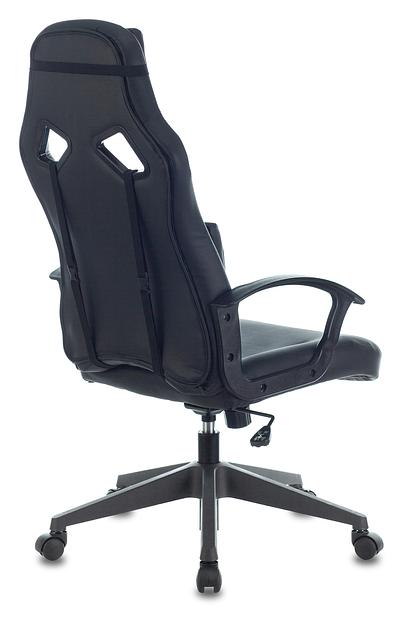 Кресло игровое Бюрократ ZOMBIE DRIVER черный/голубой искусственная кожа с подголов. крестовина пластик фото 4