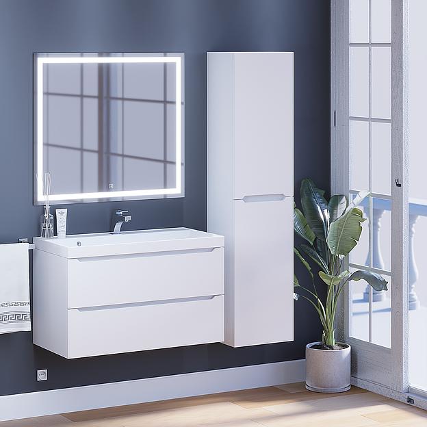 Тумба под раковину для ванной Uperwood Tanos 90 см, подвесная, белая матовая фото 7