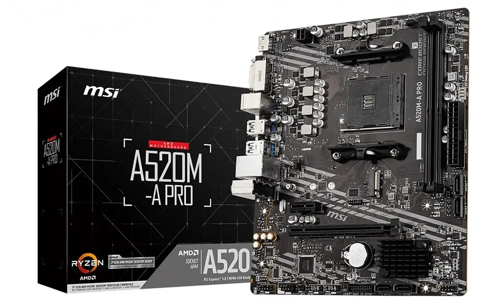 Материнская плата MSI A520M PRO фото 1