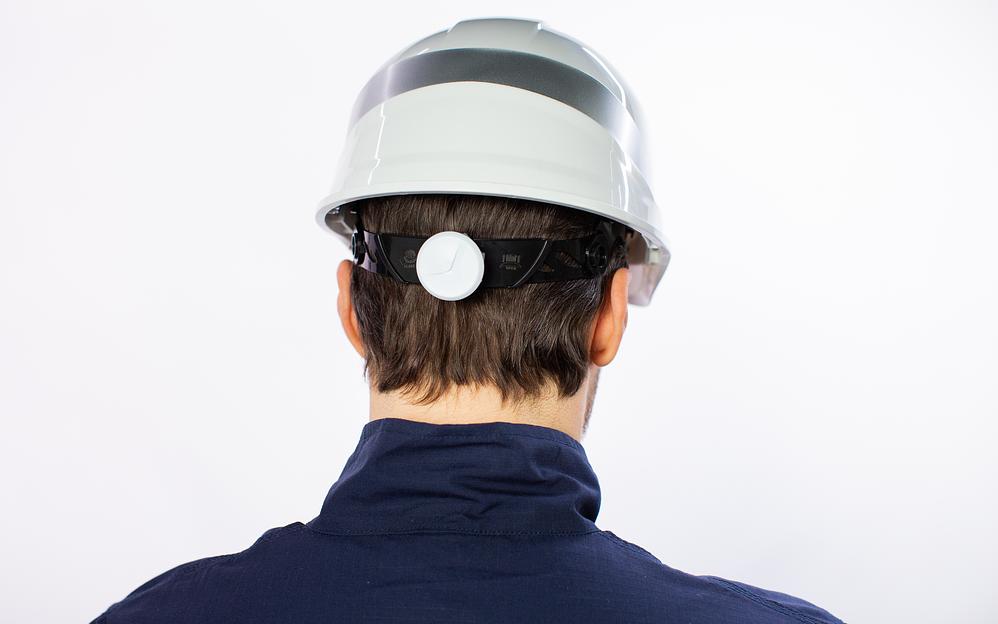 Защитная каска BASEBALL DIAMOND V UP из ABS белая с храповым механизмом фото 4