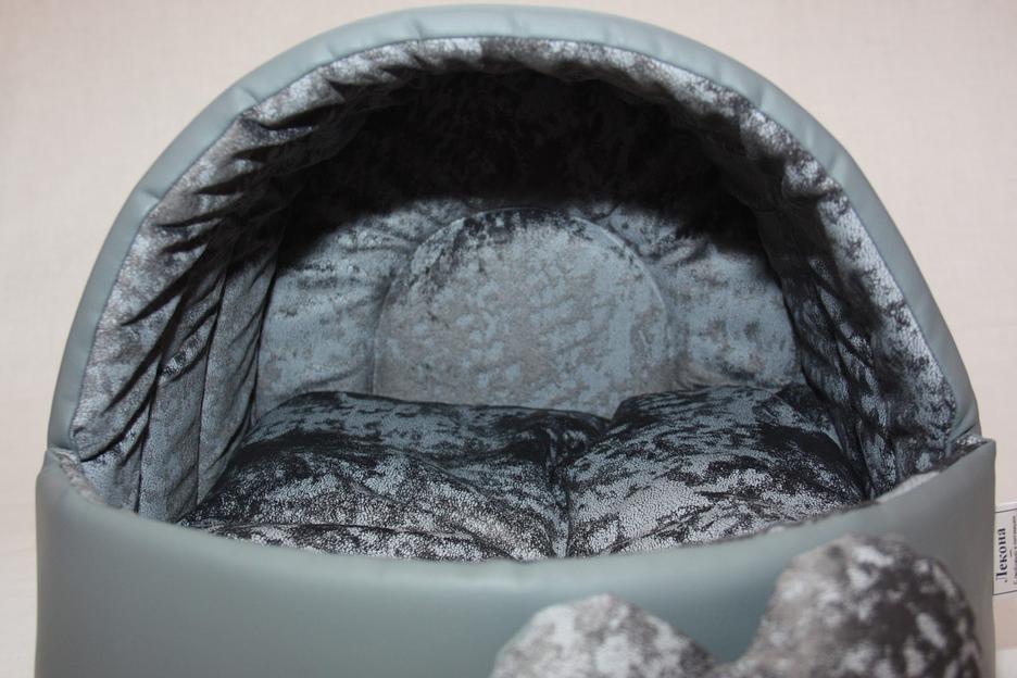 Домик Нельсон (эко-кожа) №1 серый Барс для домашнего питомца ОПТ фото 5