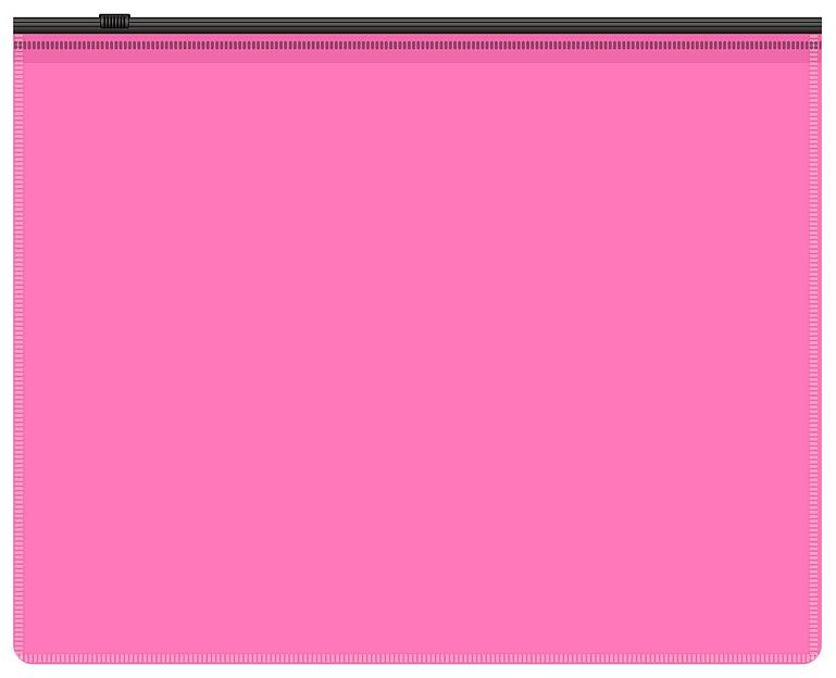Папка на молнии ZIP Бюрократ Double Neon DNEBPM4APINKBL A4+ полипропилен 0.15мм розовый цвет молнии черный фото 1