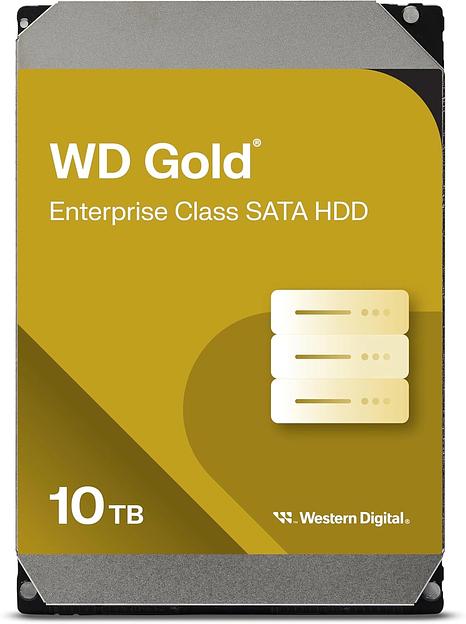 Жесткий диск WD SATA-III 10TB WD103KRYZ Gold 512E (7200rpm) 512Mb 3.5" фото 1