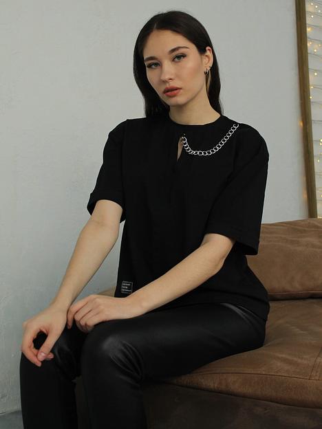 Футболка женская Verenika «Городская» черная 46 ОПТ фото 2