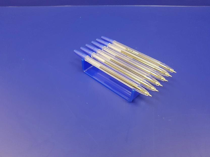 Подставка для ручек карандашей кистей 6 секции ( горизонтальное размещение, синяя) фото 2