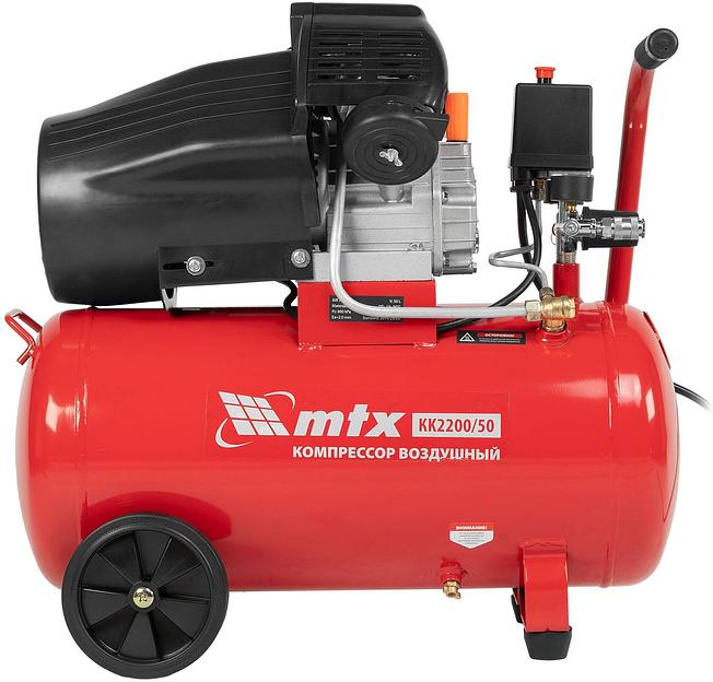 Компрессор поршневой MTX КК-2200/50 масляный 350л/мин 50л 2200Вт красный/черный фото 9