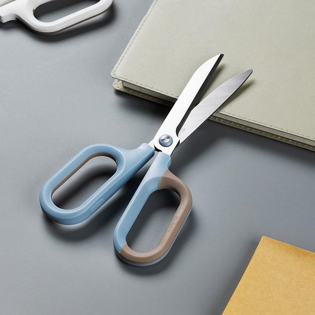 Ножницы Deli ENS055-BL Nusign офисные 180мм титановое покрытие сталь синий фото 9