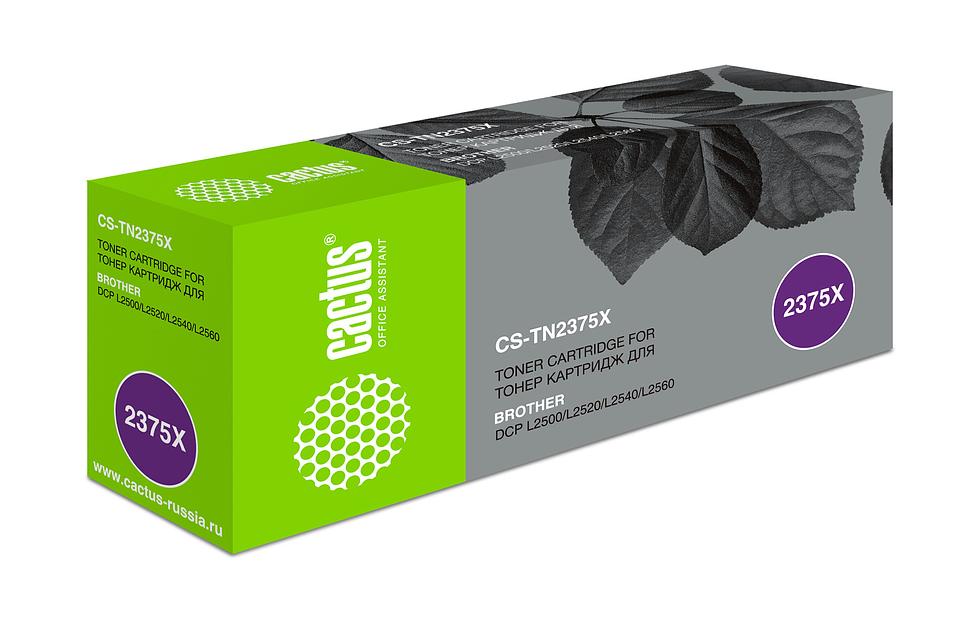 Картридж лазерный Cactus CS-TN2375X TN-2375 черный (5200стр.) для Brother DCP L2500/L2520/L2540/L2560 фото 1