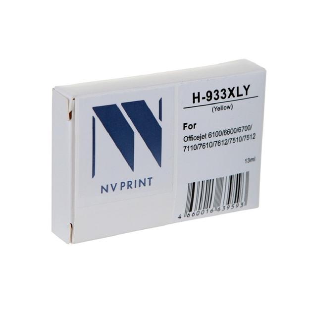 NV Print Струйный картридж 933XLY (NV-CN056AE) Yellow для HP Officejet 6100, 6600, 6700, 7110, 7510, 7610, 7612 (825 стр) совместимый фото 1