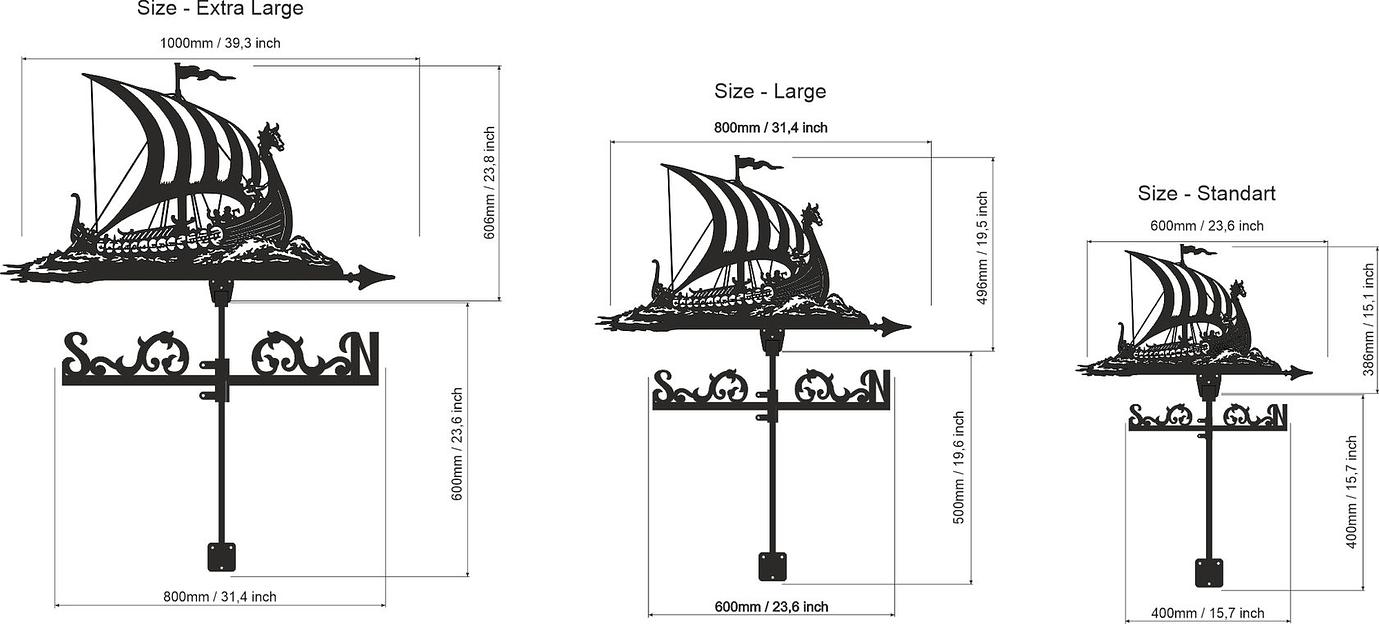 Флюгер «Корабль викингов» ОПТ фото 6