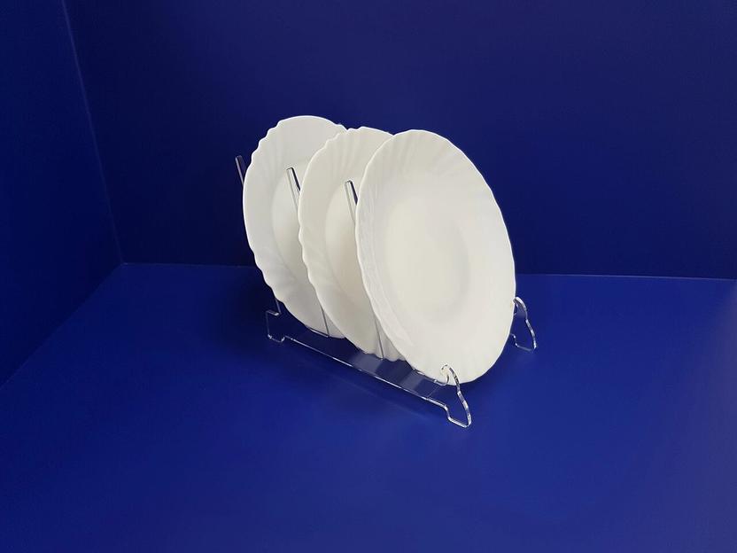 Подставка для декоративных тарелок тройная горизонтальная. фото 3