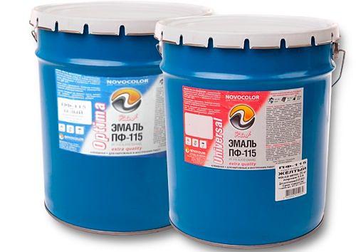 Эмаль ПФ-115 (черная) Новоколор 25 кг фото 1