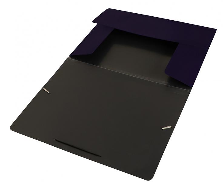 Папка на резинке Бюрократ DeLuxe DL510BBERRY A4 пластик кор.30мм 0.7мм черничный фото 2