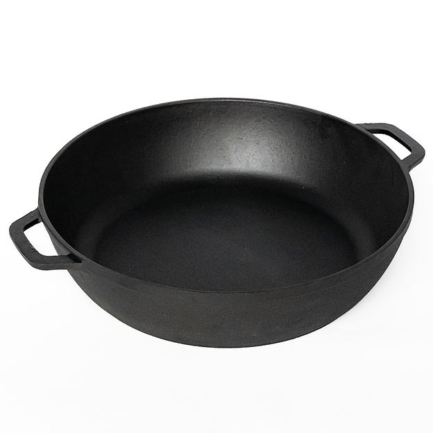 Сковорода d=28 см. h=6 см. чугун с 2 ручками / фото 1
