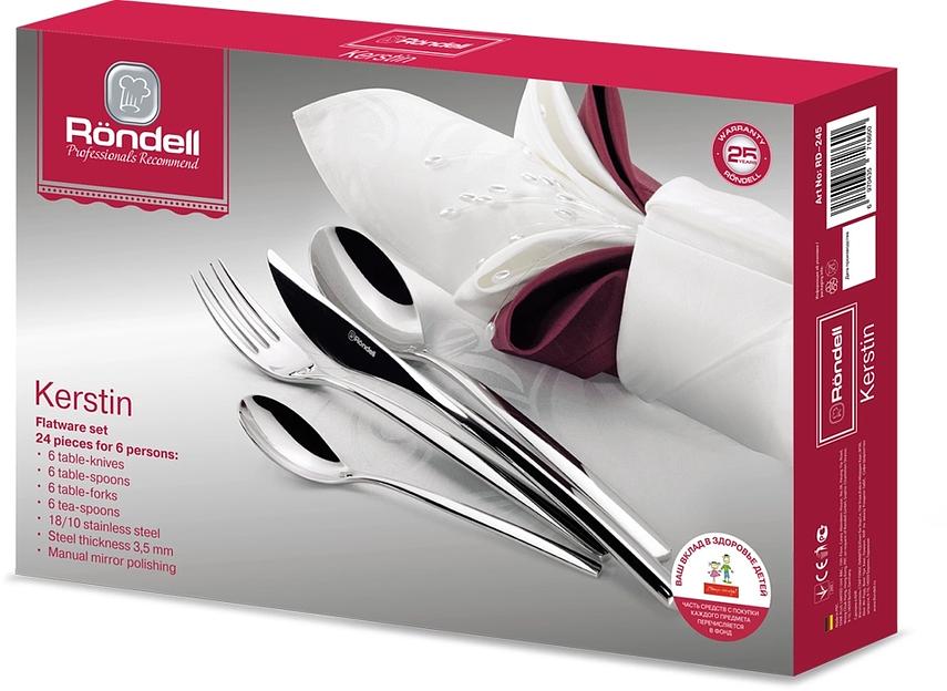 Набор столовых приборов Rondell Kerstin RD-245 набор из 24предм. стальной фото 2