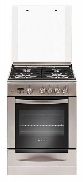 Плита Газовая Gefest ПГ 6100-04 0004 нержавеющая сталь (стеклянная крышка) реш.чугун фото 1