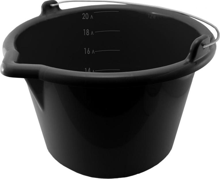 Ведро DECOR для красок и сухих смесей 12л, усиленное, морозостойкое фото 1