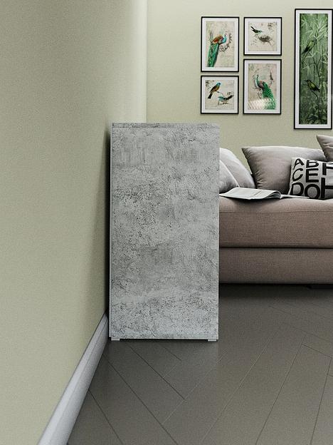 Стеллаж 2×2 4-секционный Wood&Stone «Малави» 320 цемент светлый 68.8×34.5×69.3 см фото 3