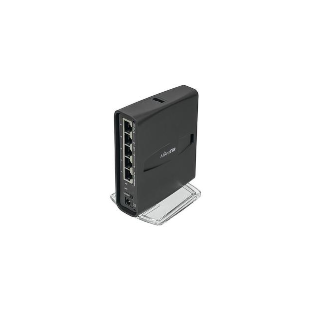 Wi-Fi роутер MIKROTIK hAP ac lite TC, Wi-Fi 5, AC750, 2.4/5ГГц, 4 LAN, 1xUSB, черный [rb952ui-5ac2nd-tc] фото 1