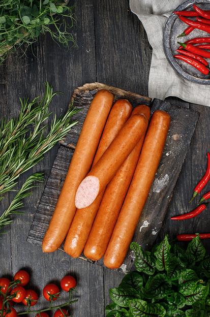 Колбаски полукопченые Ферма Полоусова «С сыром» 750 г ОПТ фото 2