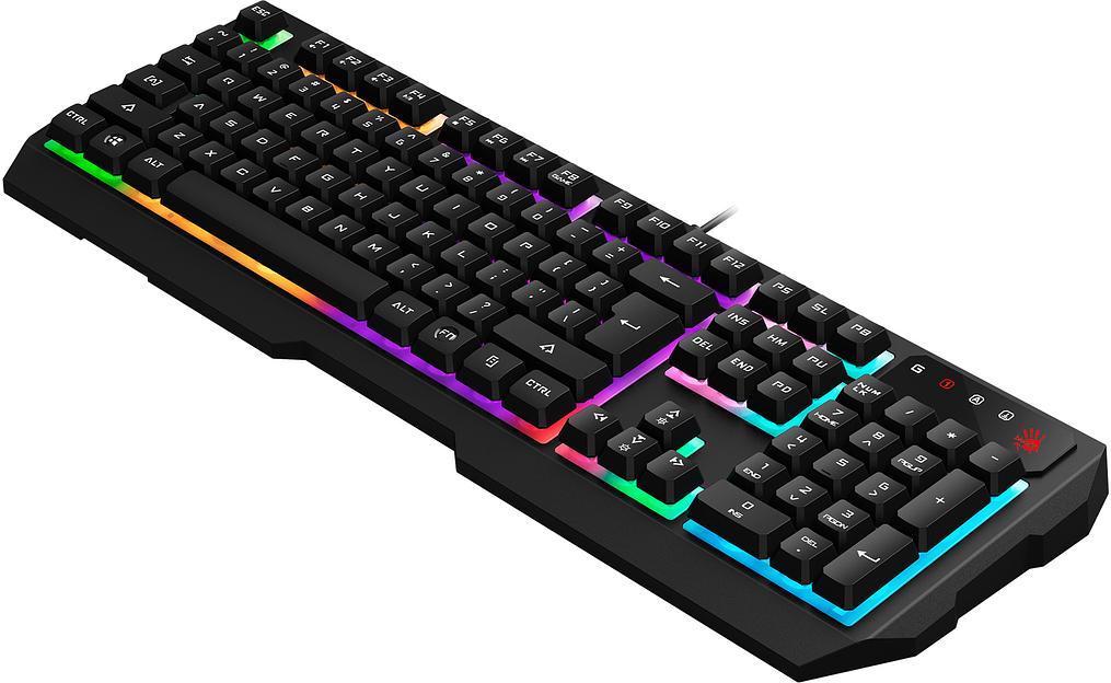 Клавиатура A4Tech Bloody B135N черный USB Multimedia for gamer LED (подставка для запястий) (B135N) фото 5