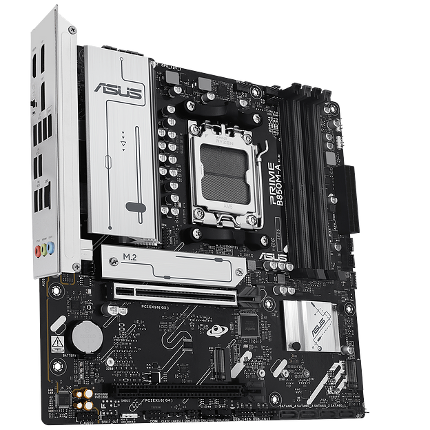 Материнская плата ASUS PRIME B850M-A-CSM AM5 mATX 4xDDR5 2xPCIEx16 3xM.2 2xDP HDMI 2.5GLAN фото 3